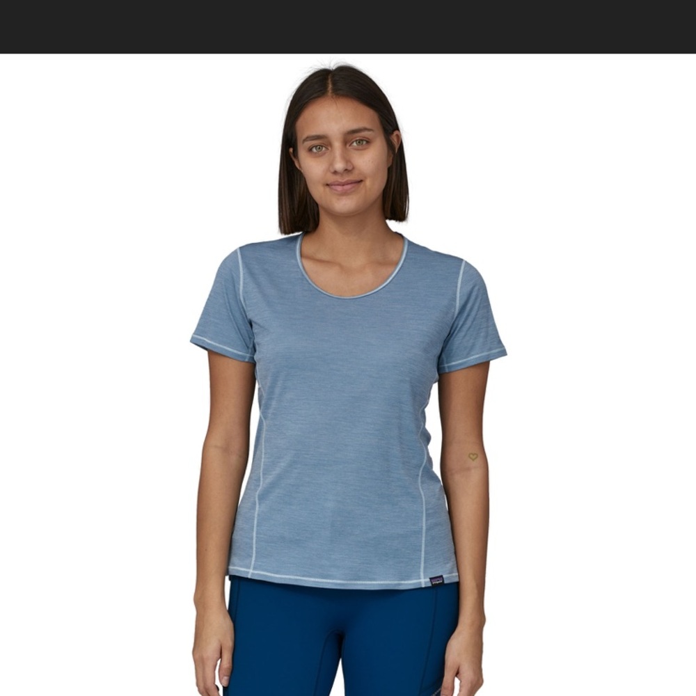 RARE Patagonia W’s Capilene T-shirt in a coneflower blue S